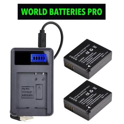 2x Battery + Charger For Panasonic Lumix Dmc-tz100 Dmc-tz101 Dmc-tz110 Dmc-zs60