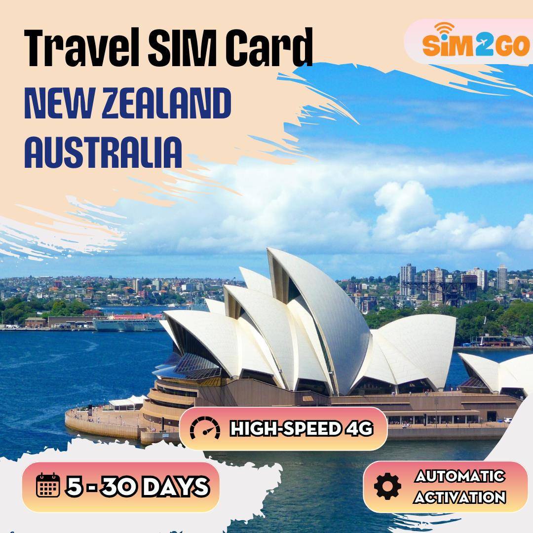 Australia & Zealand Travel Sim Card Unlimited Data Plan