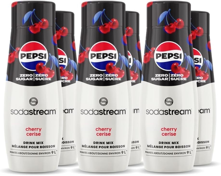 6x Sodastream Pepsi Max Syrup Mix No Sugar 440ml Sparkling Soft Drink Bulk