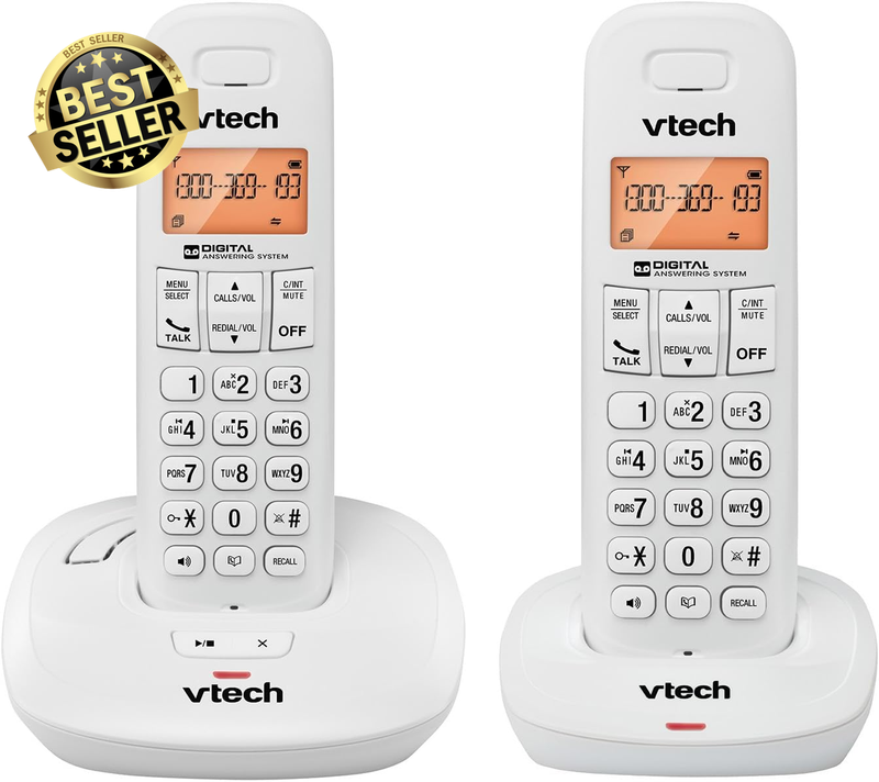 19350 2-handset Dect Cordless Phone With Answering Machine