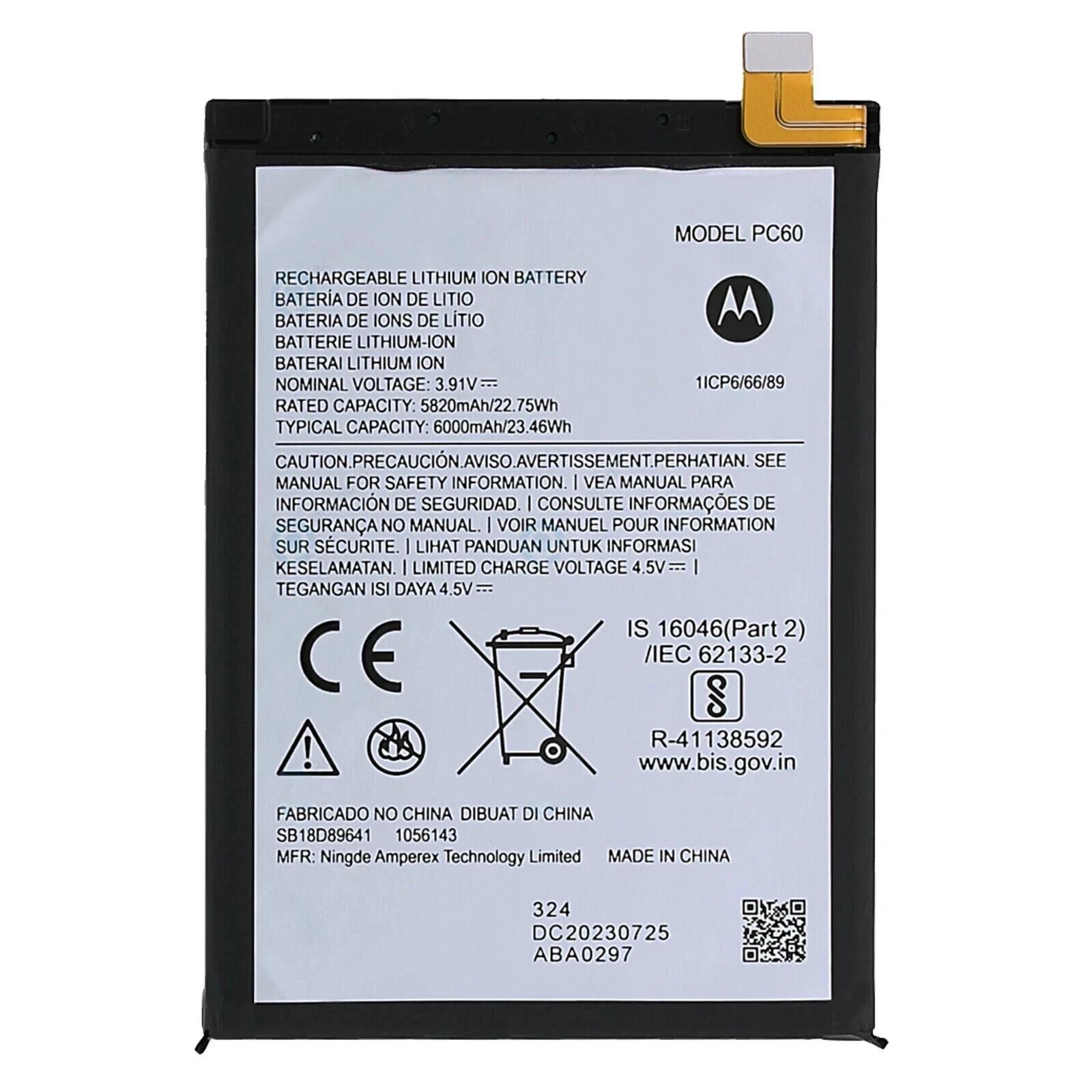 Free Express Postgenuine Motorola Moto G54 5g/g54 Power 5g/ G64 Pc60 Battery