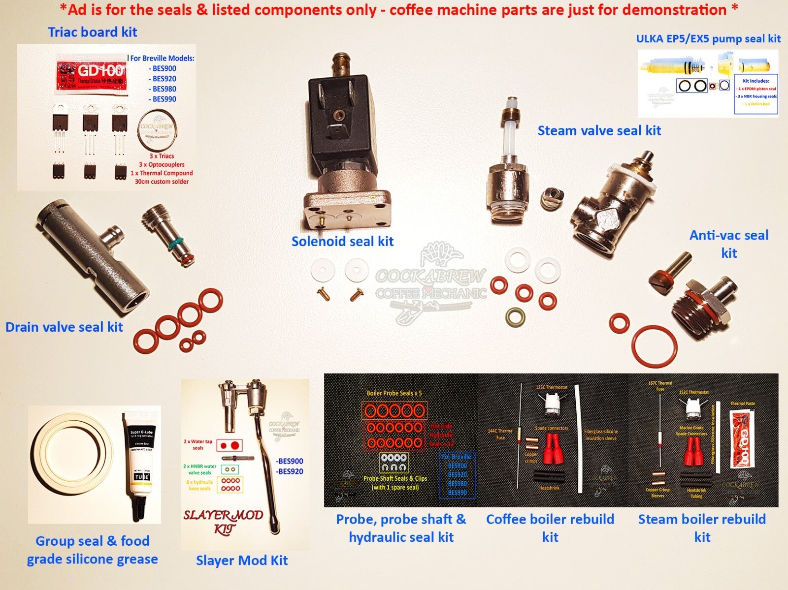 Breville Dual Boiler Coffee Machine Rebuild Kit Bes900 Bes920