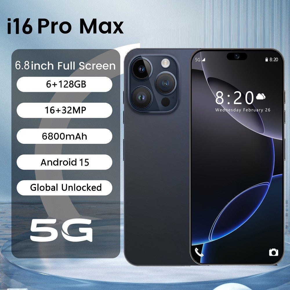 I16 Pro Max 5g Unlocked Smartphone 128gb Android 15 Dual Sim Cheap Mobile Phone