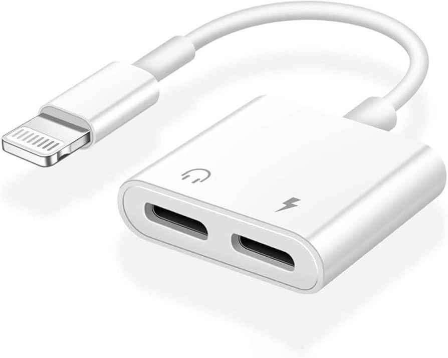 Audio & Charging Adapter Headphone Charger Splitter For Iphone