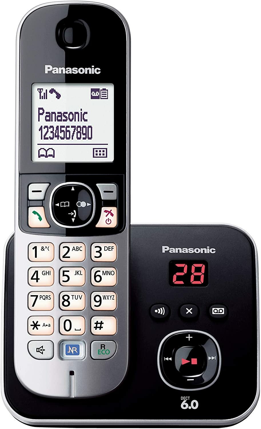 Panasonic Dect Digital Cordless Phone Telephone Answering Machine Single Handset