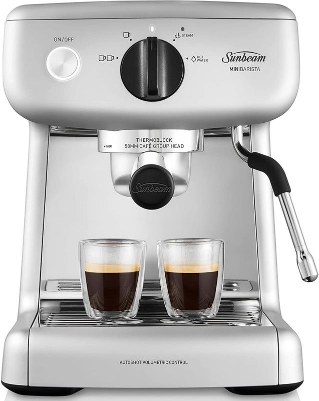 Sunbeam Em4300s Mini Barista Coffee Machine | Espresso, Latte & Cappuccino Coffe