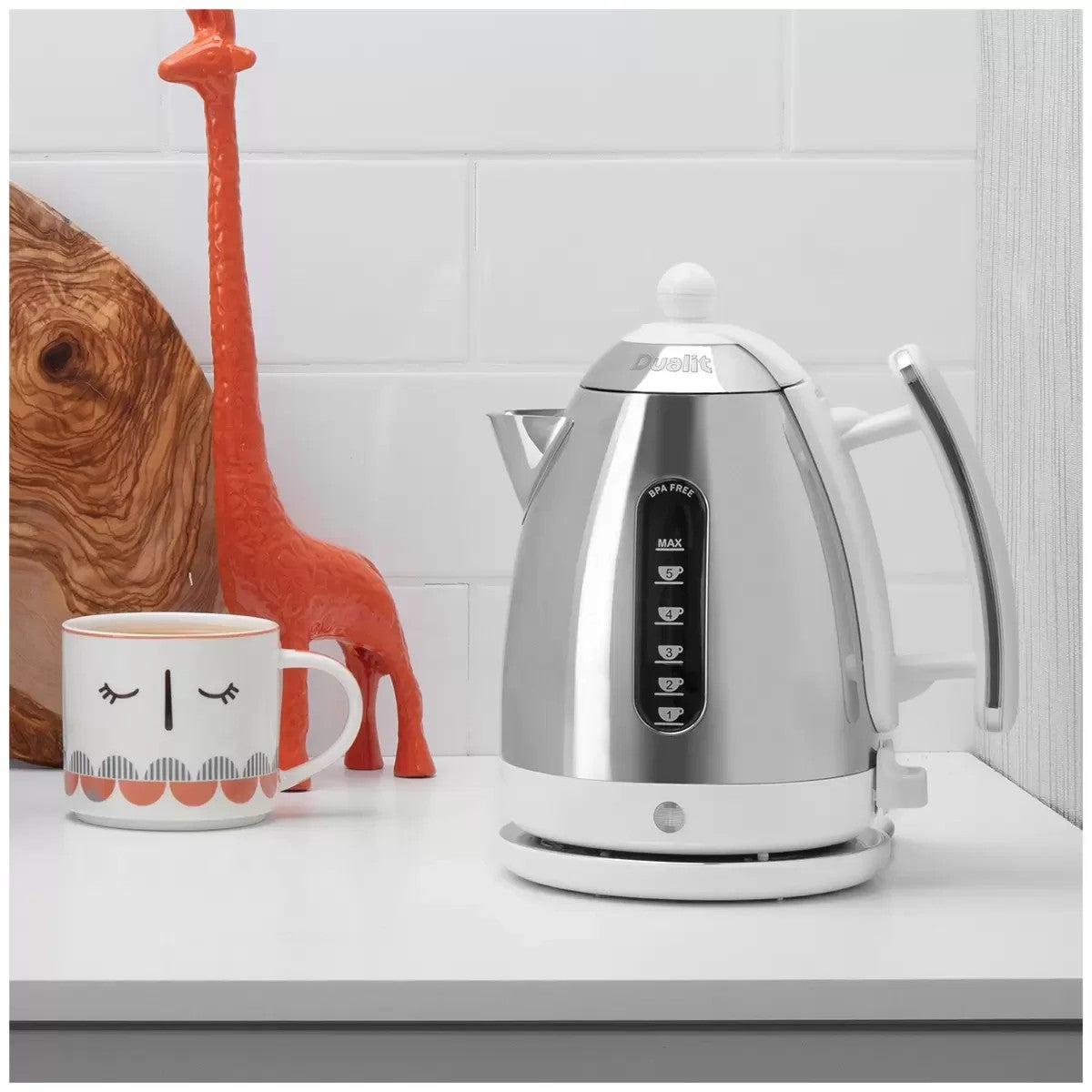Dualit Lite Jug Kettle 1.5l Gloss White Du72041 - Cordless Electric Kettle -