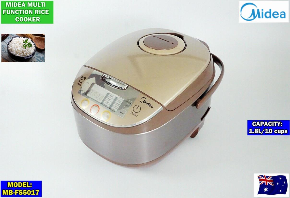 Midea Multi-function Rice Cooker W/ Keep Warm & Display Mb-fs5017 (10 Cups/1.8l)