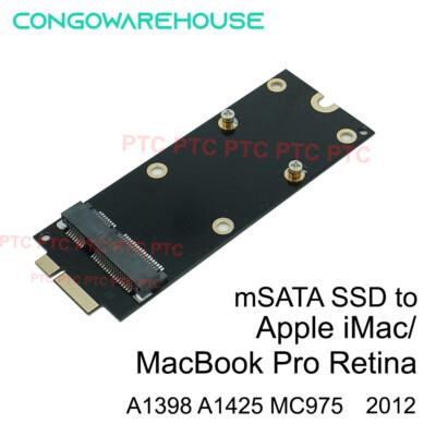 Msata Ssd Convertor Adapter To 2012 Macbook Pro Retina Imac A1398 Mc975 Mc976