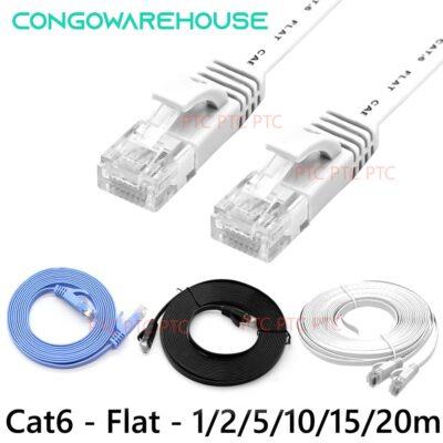 Cat6 Flat Ethernet Network Data Cable Copper Cord 1000mbps Xbox Ps4 Nbn Modem