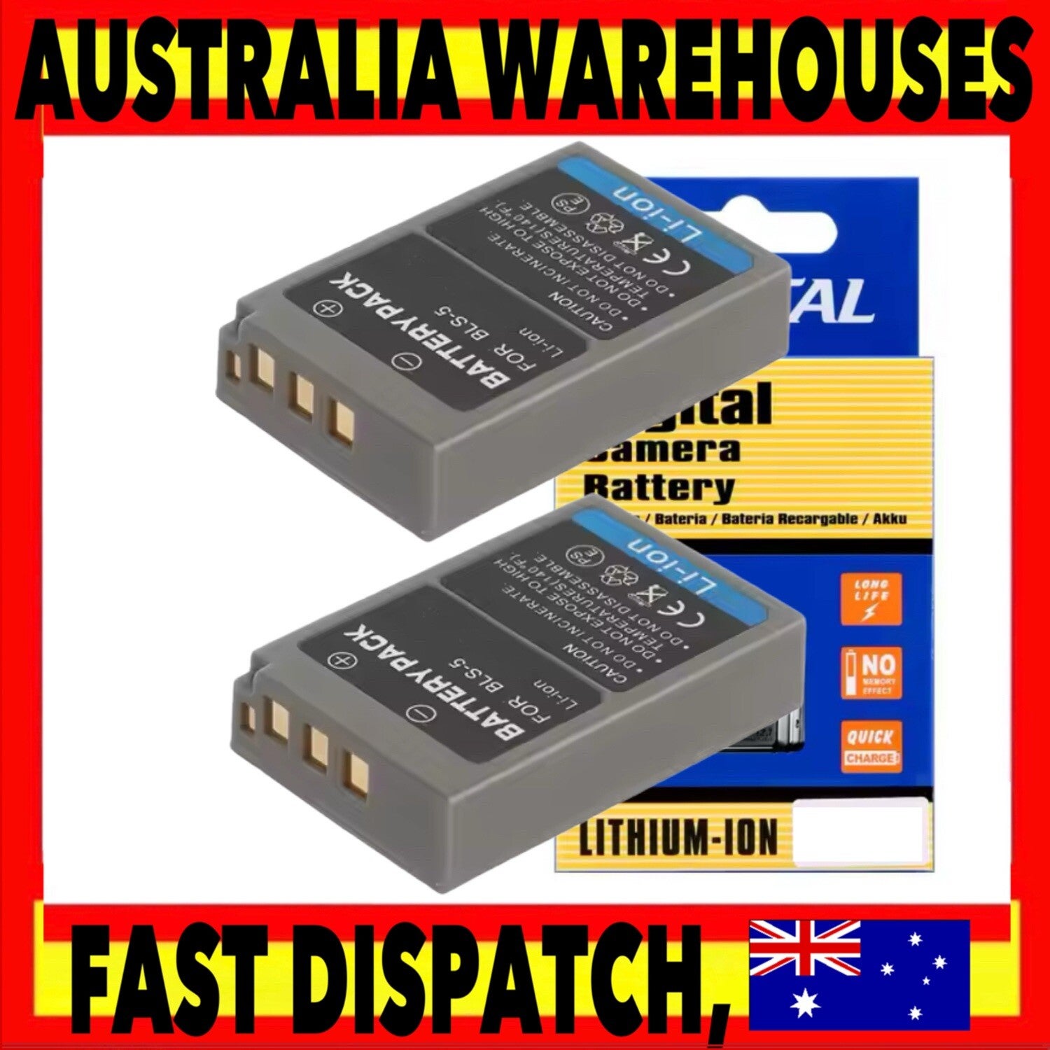 2 Battery 2500mah For Ps-bls5 Olympus Om-d E-m10 Em10 Mark Ii Iii Iv