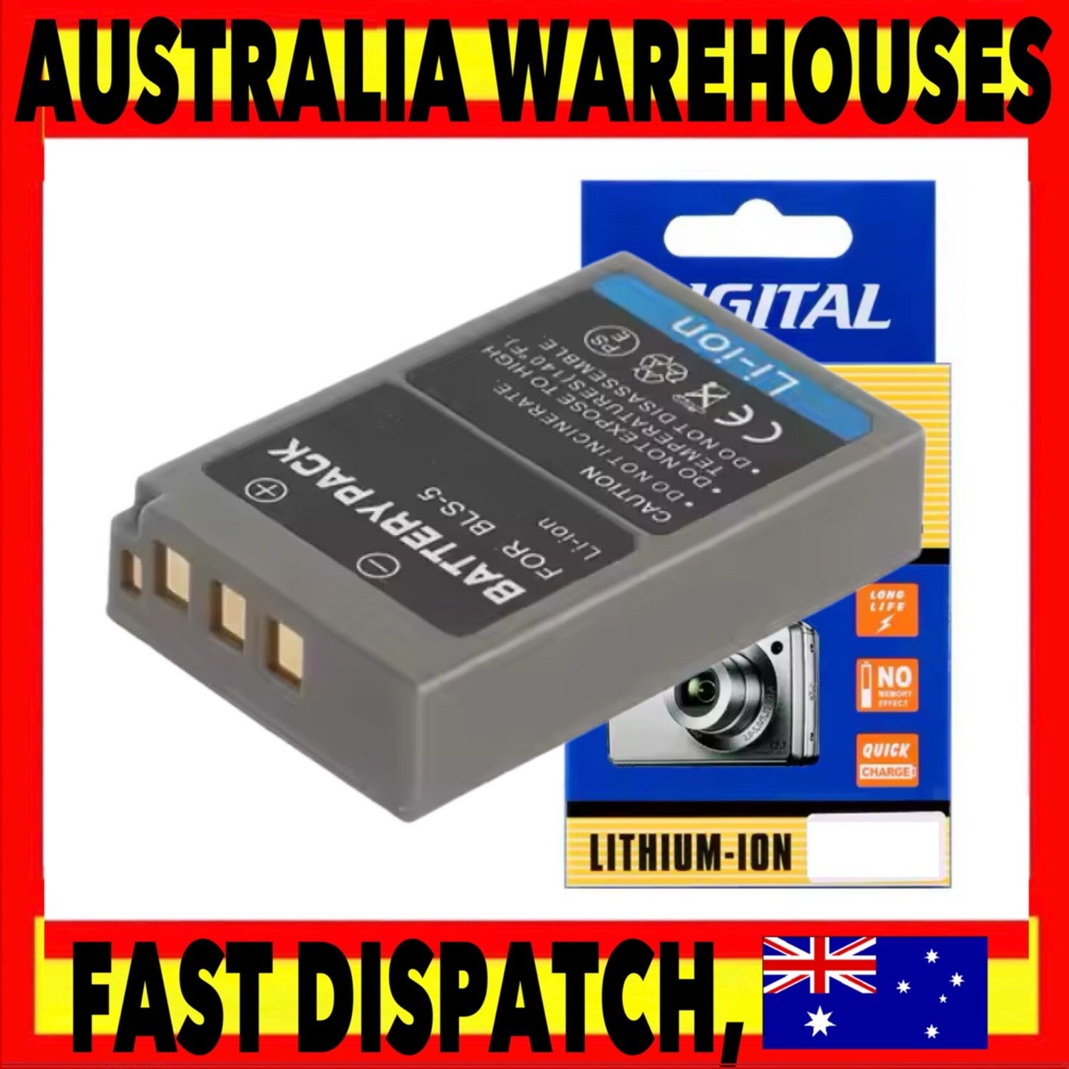 Aus Battery For Ps-bls5 Bls-5 Olympus Om-d E-m10 Em10 Mark Iv Camera