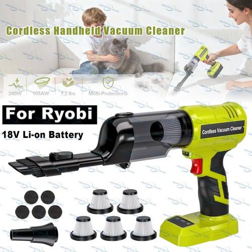 Portable Cordless Handheld Vacuum Cleaner For Ryobi 18v Battery 3-speed Modes