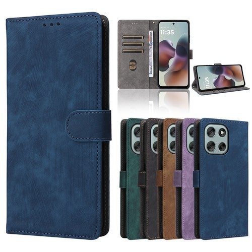 Matte Leather Wallet Flip Phone Case Cover For Motorola Moto G57 G86 G56 G06