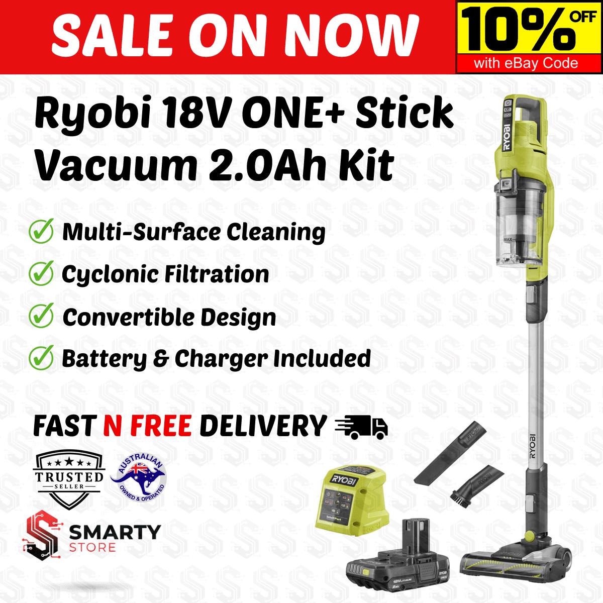 Ryobi 18v One+ Stick Vacuum 2.0ah Kit
