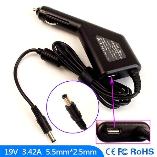 Laptop Dc Adapter Car Charger Usb Power For Toshiba Satellite L850-1ue L850-1v7