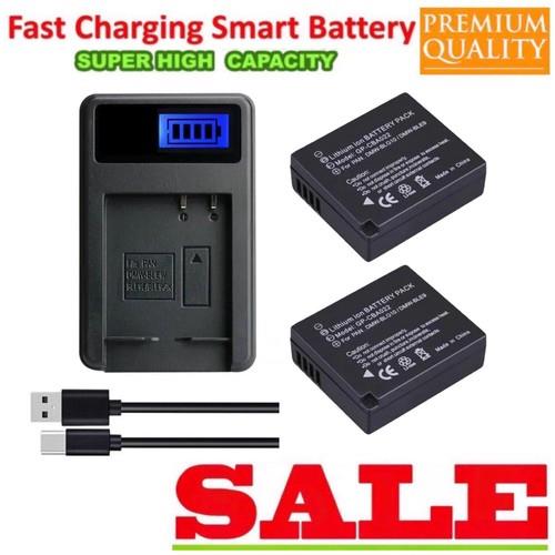 2x Battery +charger For Panasonic Dmw-ble9e Dmw-blg10,lumix Dc-zs200/tz200 Tz220