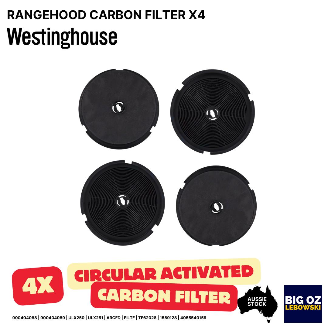 4-pck Activated Carbon Filter For Westinghouse Wrf610sa Rangehood -absorb Odor