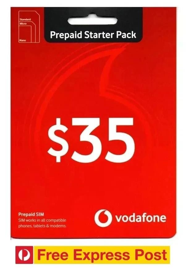 Free Express Post pre-paid Sim Cards $35/$45/$55 Vodafone
