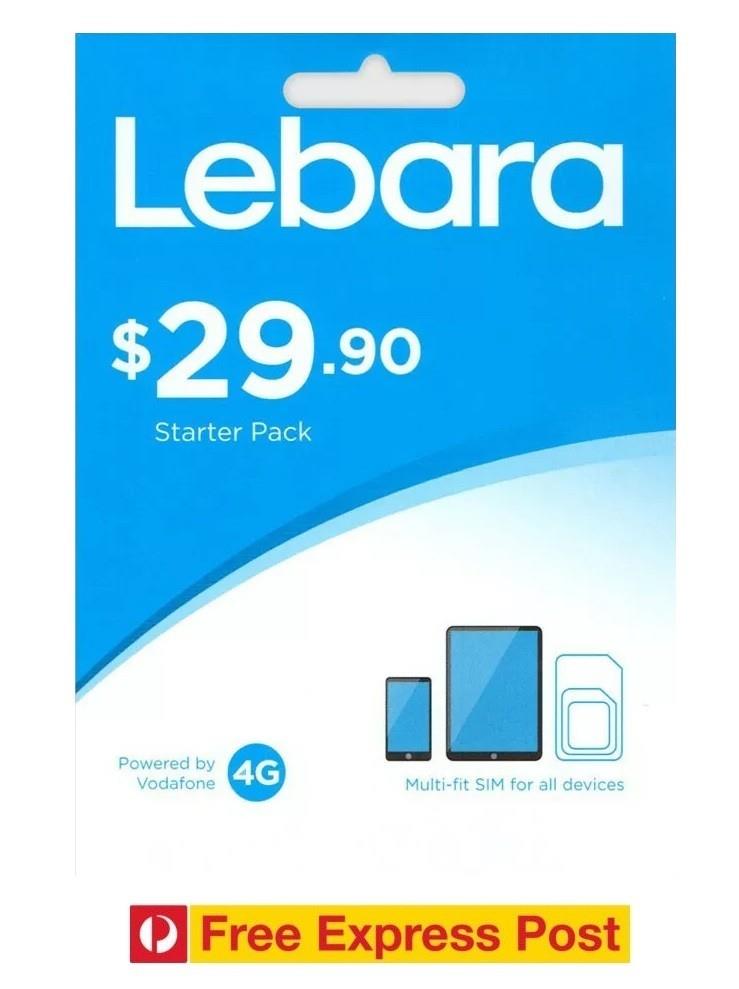 Free Express Post $29.90 Lebara Pre-paid Sim Cards$30/$40 Amaysim