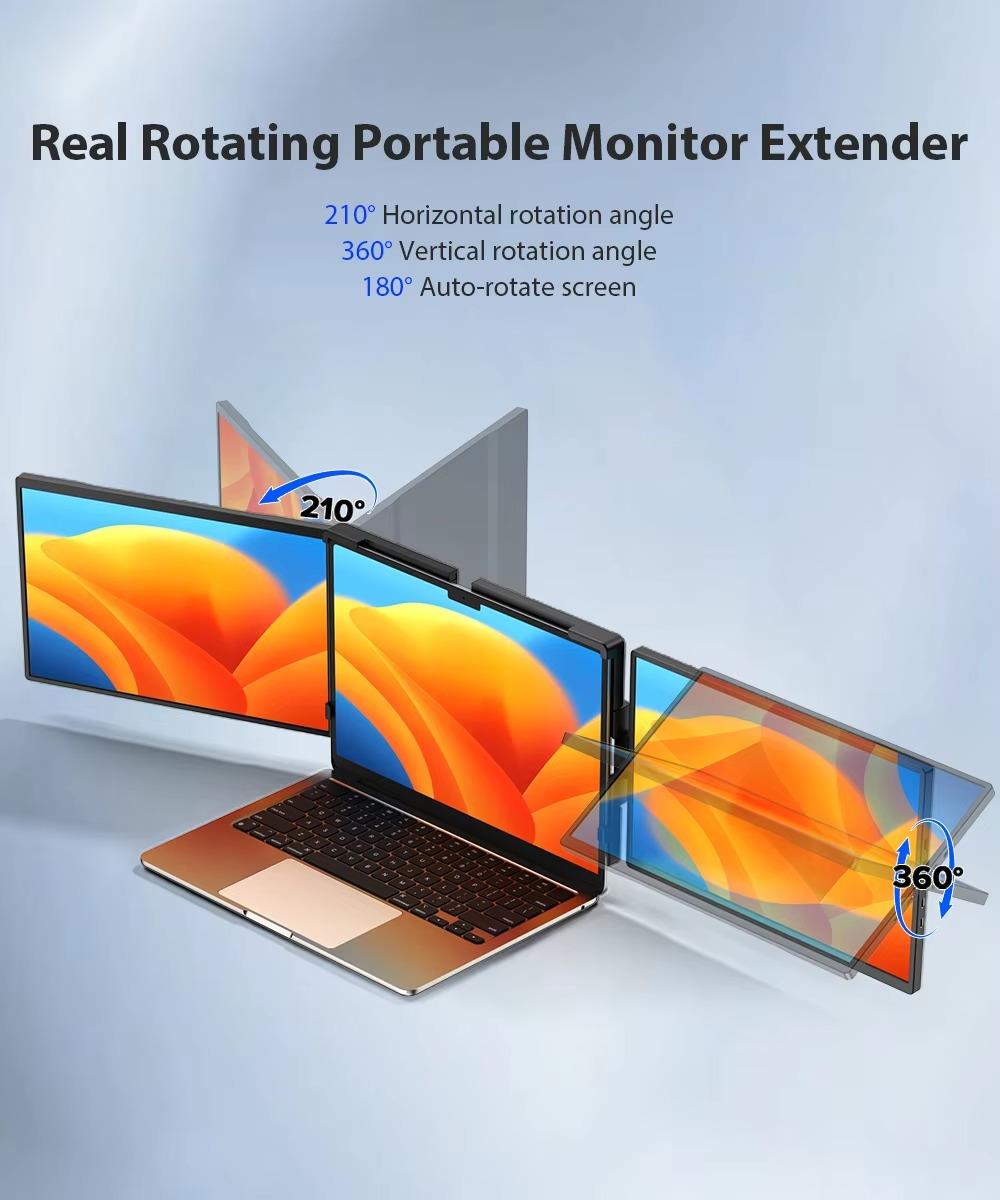 2k 14 Inch Laptop Monitor Extender Usb C Hdmi Portable Travel Display For Pc Mac
