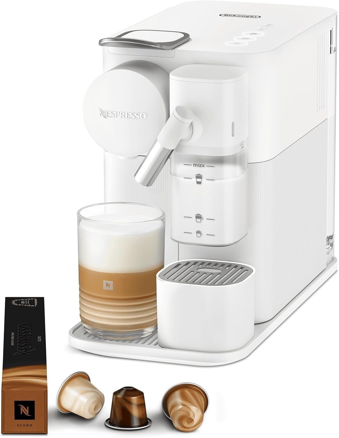 Nespresso Lattissima One En510.w, Automatic Coffee Maker, Single-serve Capsule
