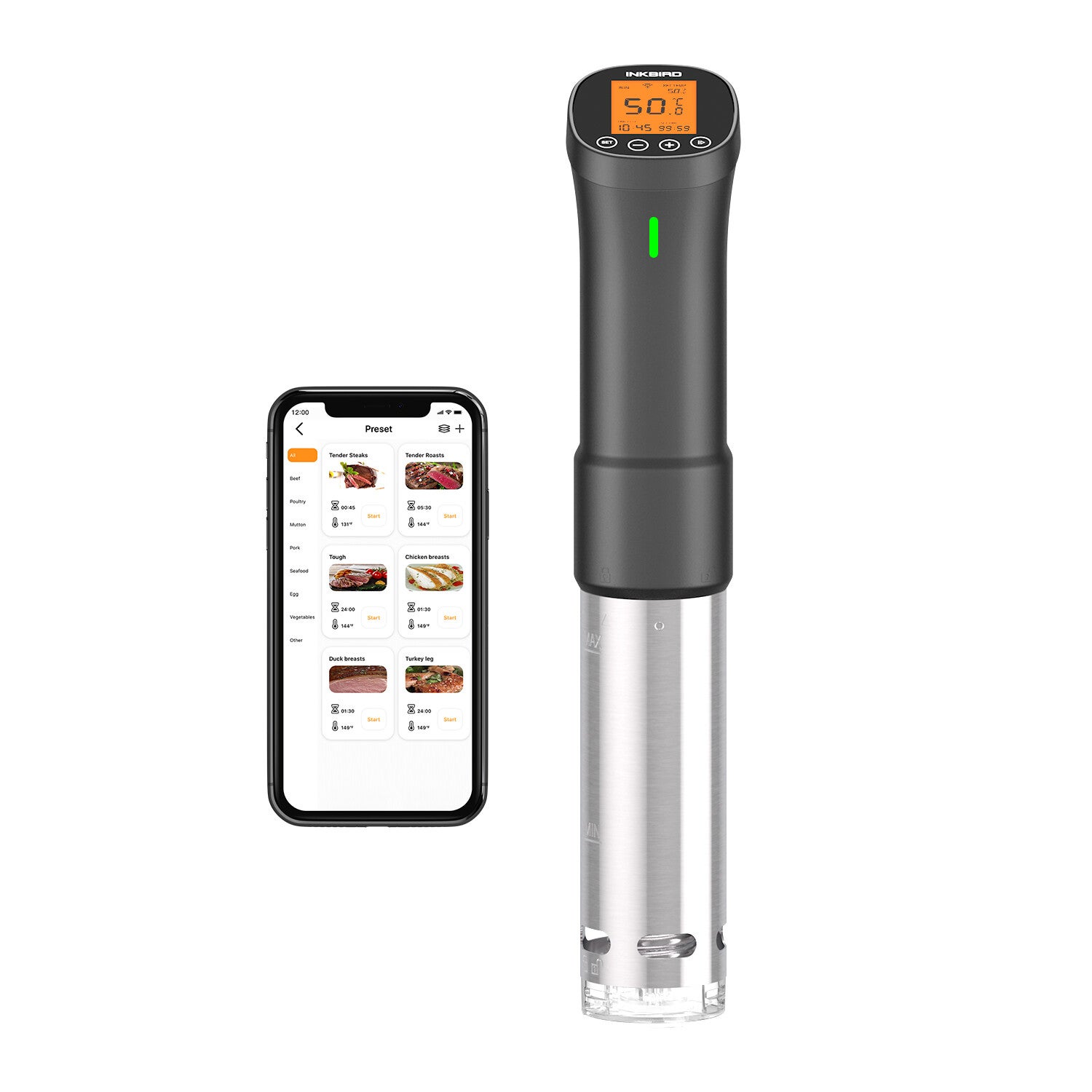 Wifi Sous Vide Cooker Immersion Heater Circulator Precision Low And Slow Cooking