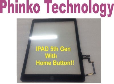 Black Outer Glass Touch Screen Digitizer Replacement For Apple Ipad Air 1