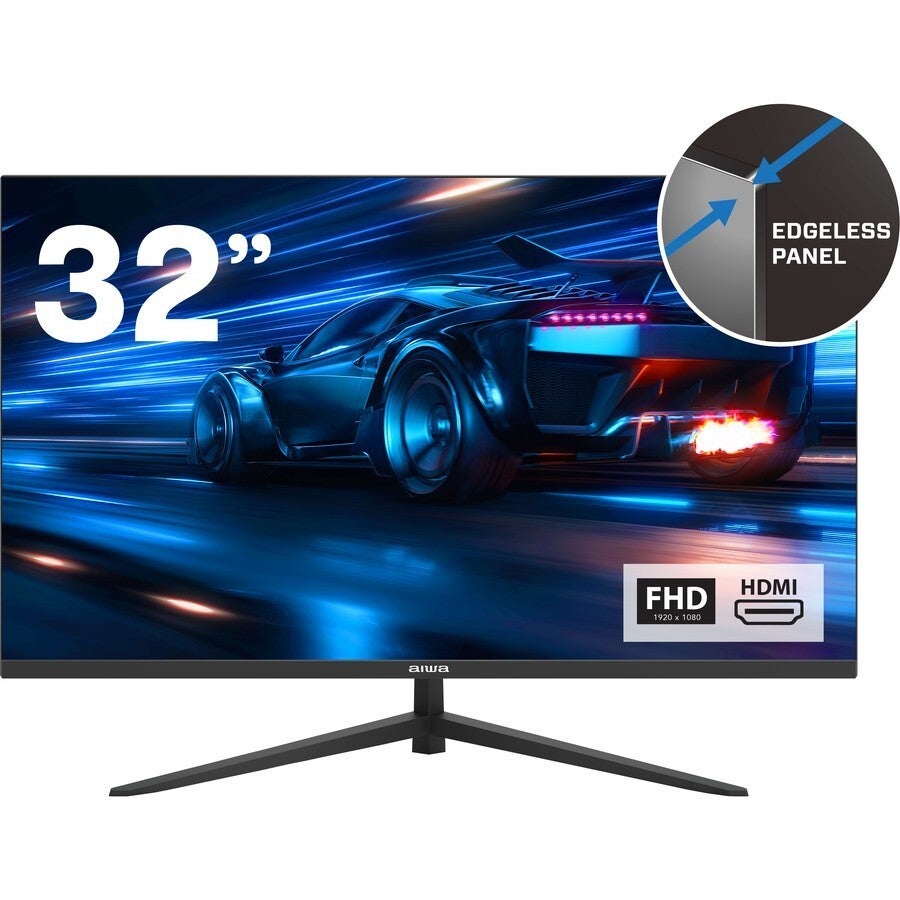 Aiwa Japan 32" Full Hd Ips Fhd Edgeless Monitor (1920 X 1080), 32 Inch Computer