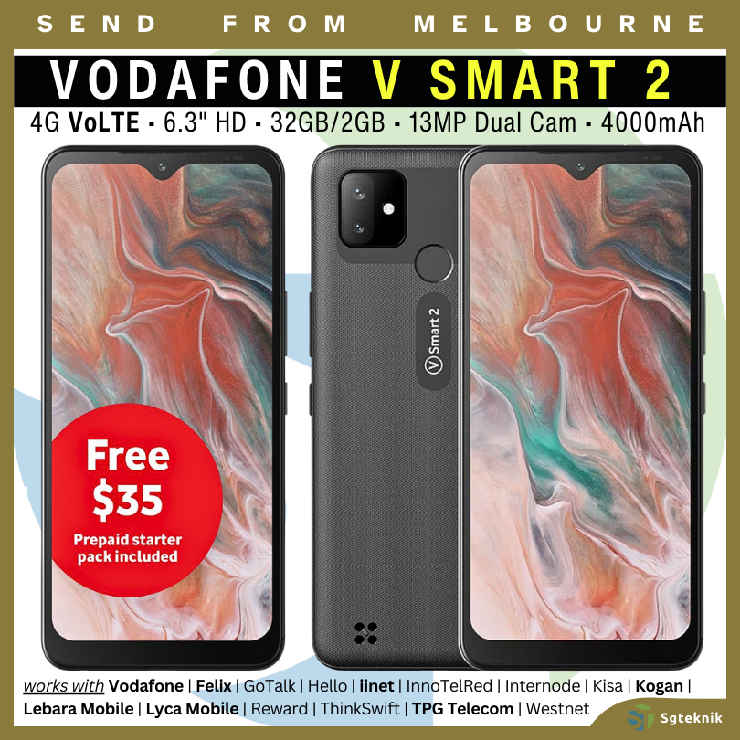 Vodafone V Smart 2 4g Volte (6.3" Hd 32gb/2gb 13mp Dual Cam 4000mah) Android
