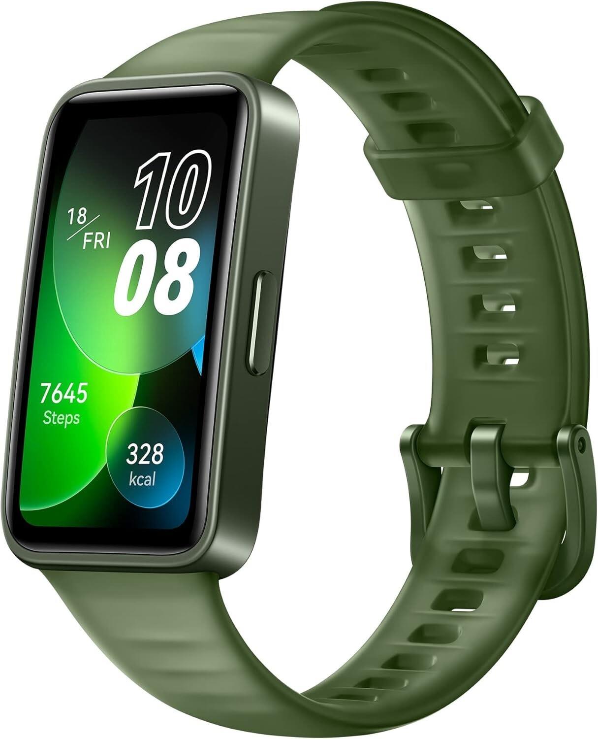 Huawei Band 8 Emerald Green Smart Watch With Amoled Display And Gps