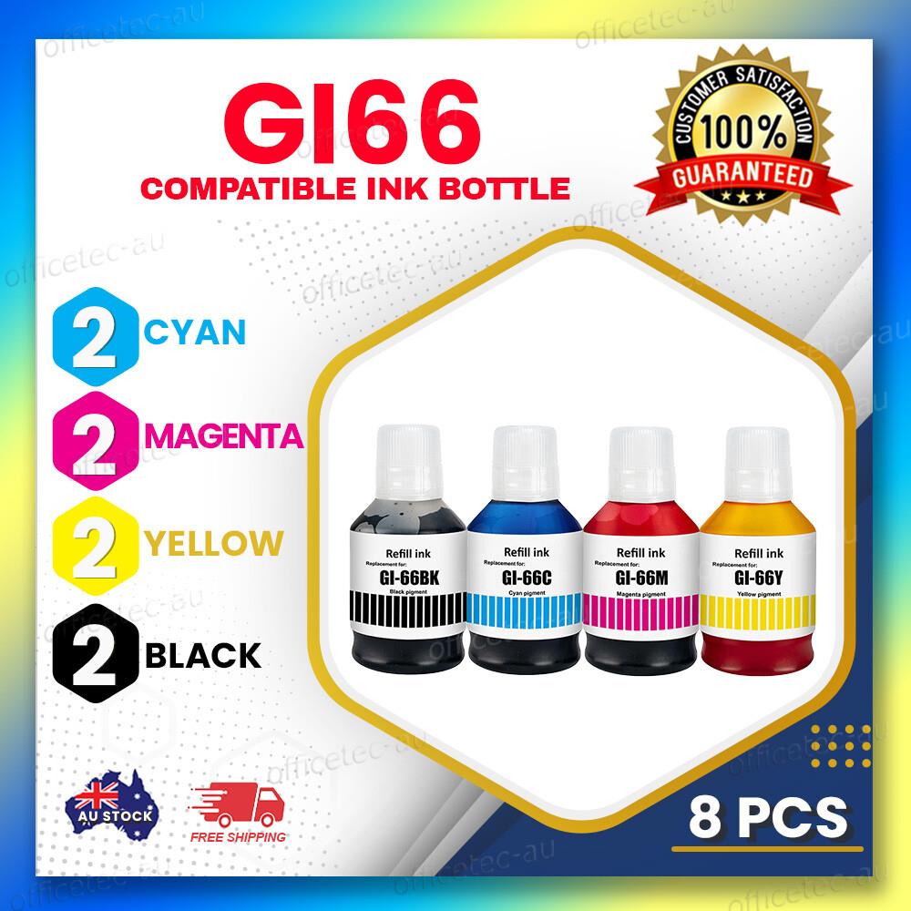 8x Non-oem Ink Bottles Gi66 Gi-66 For Canon Maxify Gx5060 Gx6060 Gx7060 Megatank