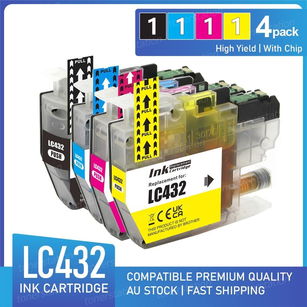 4x Non-oem Ink Lc-432 For Brother Mfc J5340dw J5740dw J6540dw J6740dw J6940dw