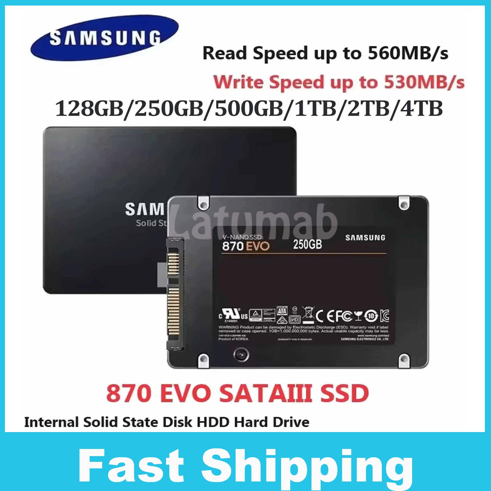 Samsung Ssd 870 Evo Sataiii 2.5" 250/500gb 1/2tb Internal Solid State Drive
