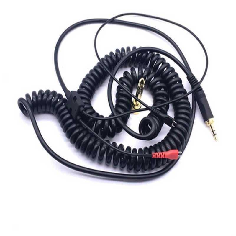 Black Coiled Cable For Sennheiser Hd 25-sp Hd 222 Hd 224 Hd 230 Hd 250 Hd 250