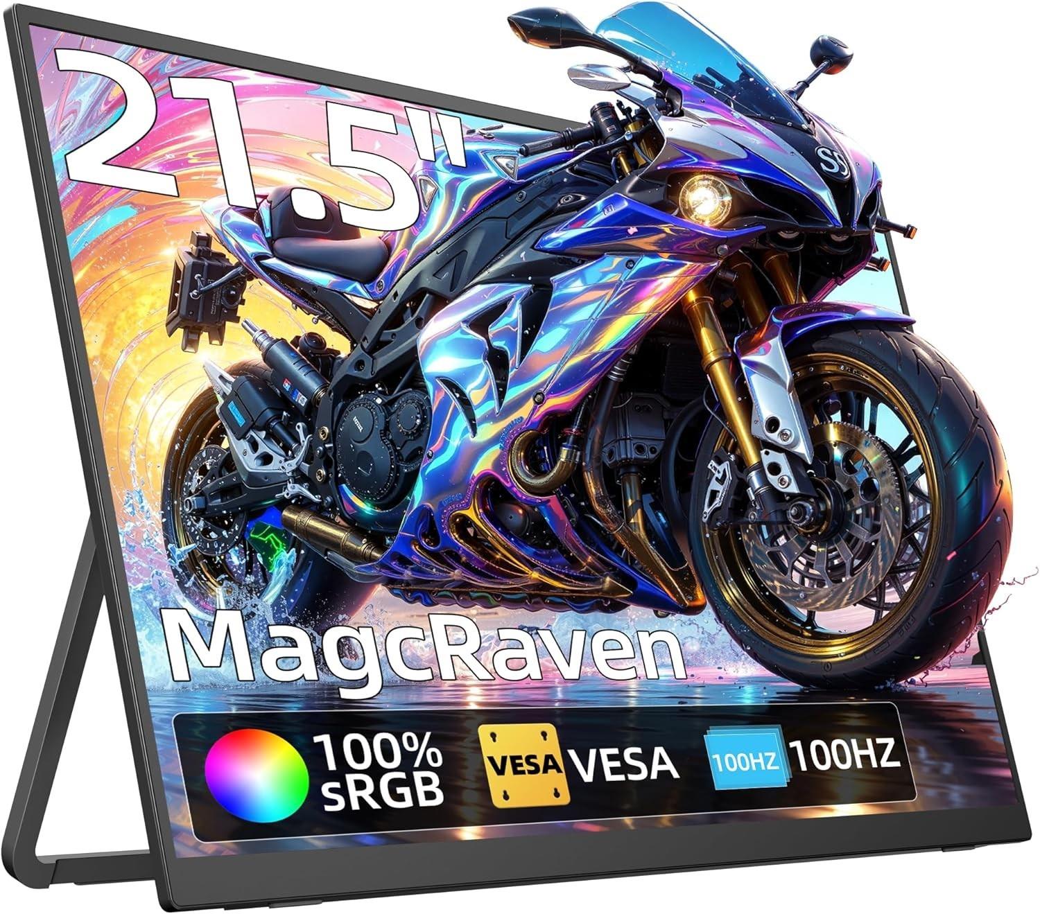 Large Portable Monitor, Usb C Ips Laptop Screen, Dual Display For Pc Mac Phone