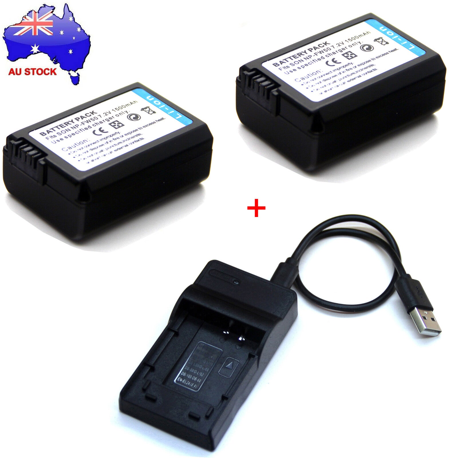 Aus Battery / Charger For Sony Ilce-6300 Ilce-6400 Ilce-6500 Alpha A6400 A6500