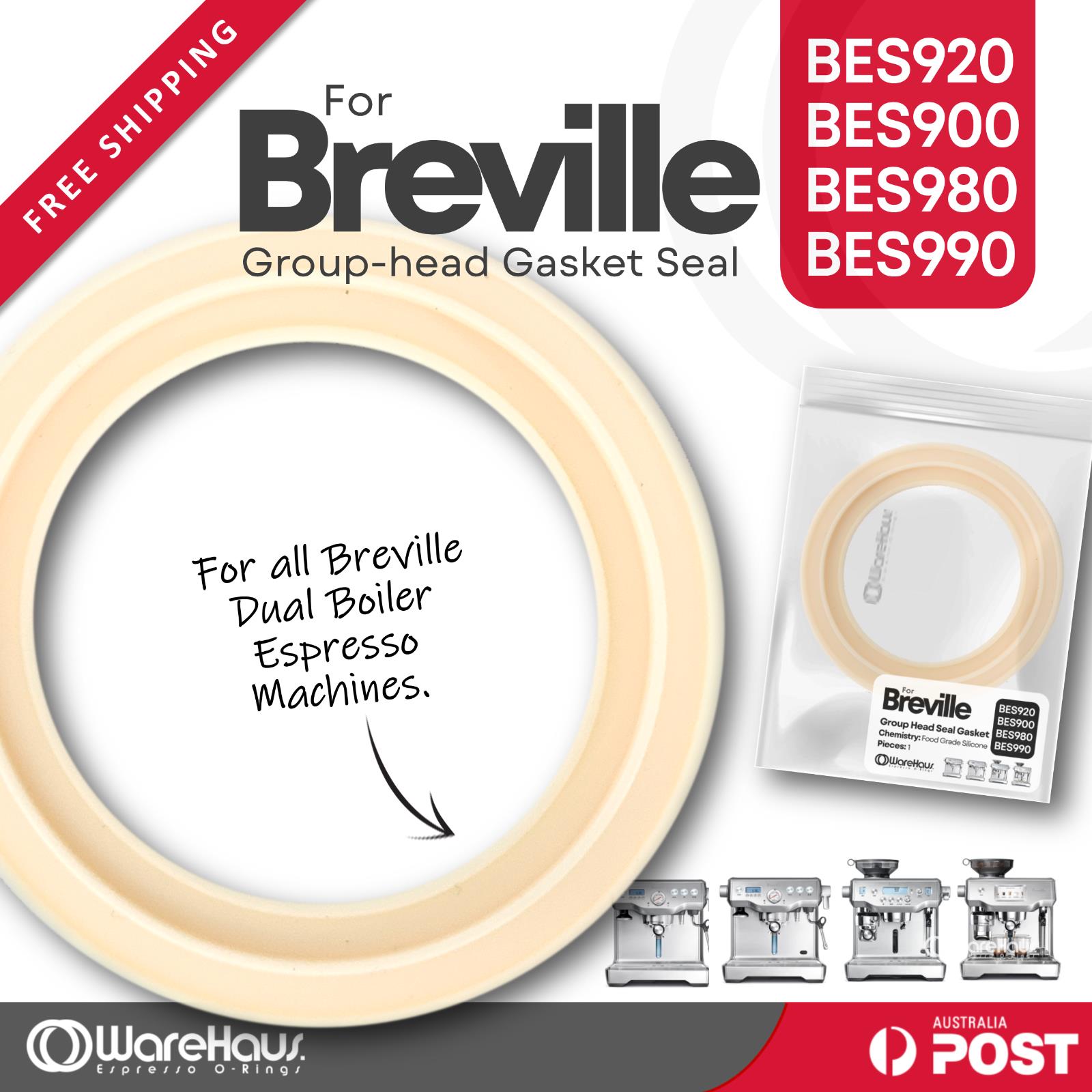 Breville Dual Boiler Gasket Group Head Seal Bes920 Bes900 Bes990 Bes990