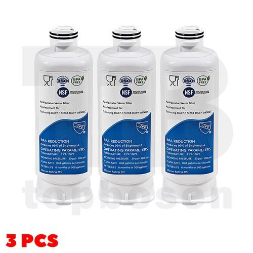 3pcs Water Filter For Samsung Da97-17376b/haf-qins/exp Fits Srf7500bb Srf7500sb