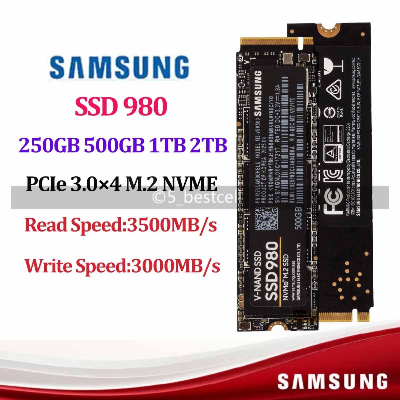 Samsung Ssd 980 250gb 500gb 1tb 2tb Pcie3.0×4 Nvme Interne Solid State Drive Lot