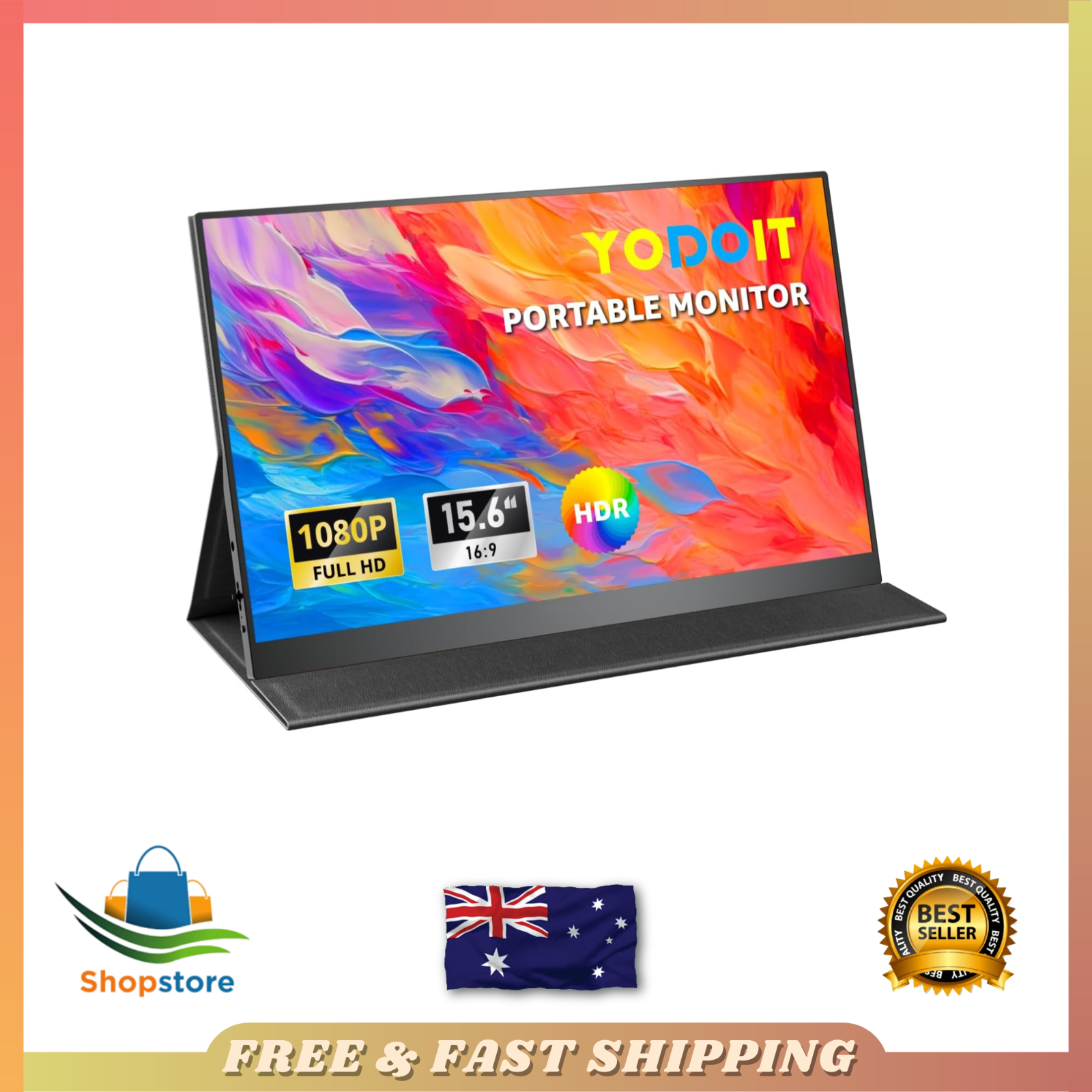 15.6" Fhd Portable Monitor Usb-c Ips Display For Laptop Pc Mac Xbox Ps5