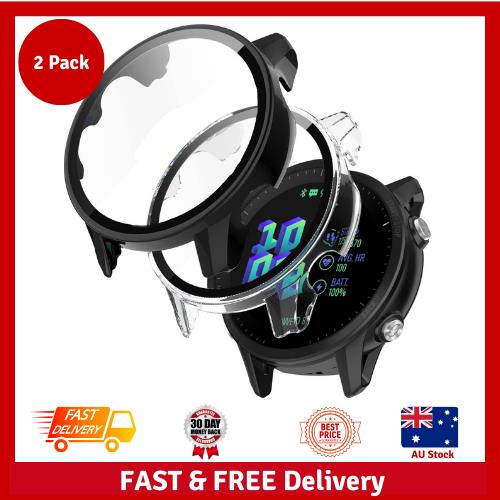2 Pack Tempered Glass Screen Protector Case For Garmin Forerunner 955
