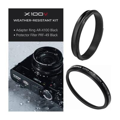 Fujifilm X100v Kit Prf-49 Filter Adapter Ring Ar-x100 Black