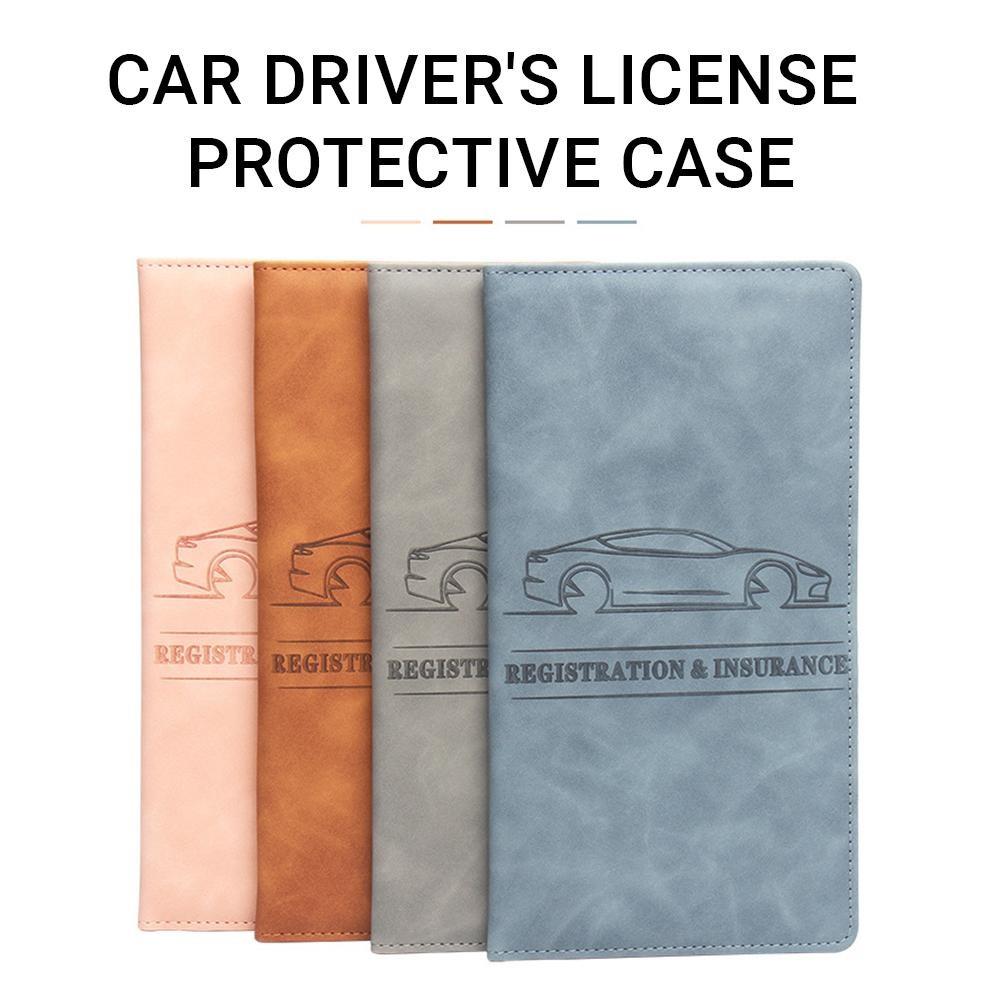 Car Document Wallet Holder For Registration & Insurance Cards, Pu Leather