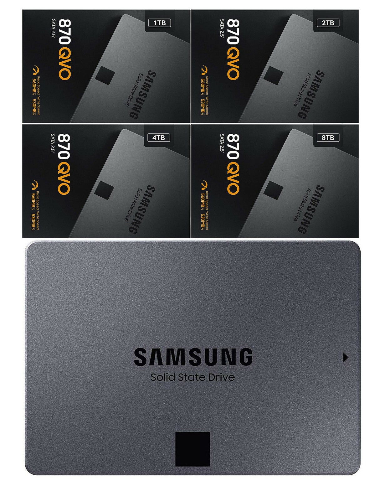 Samsung Ssd 870 Qvo 1tb 2tb 4tb 8tb Solid State Drive Internal Laptop Ssd Sata