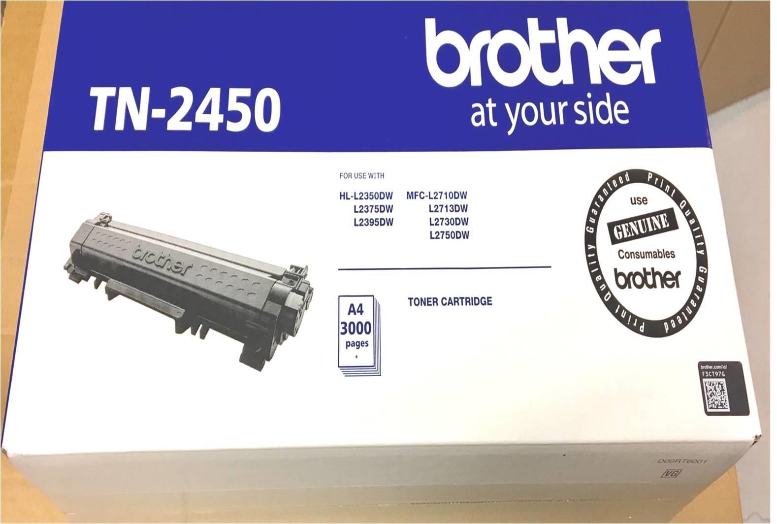 Genuine Brother Tn-2450 Black Toner For Hl L2350dw L2375dw L2395dw Mfc L2710dw