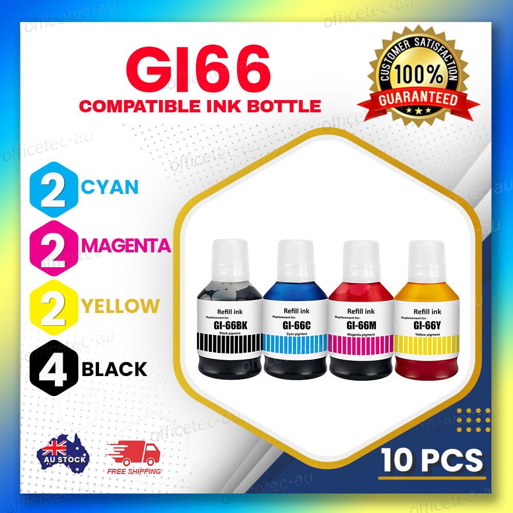 10 Non-oem Gi66 Ink Bottles Gi-66 For Canon Maxify Gx5060 Gx6060 Gx7060 Megatank