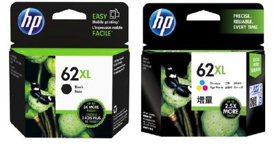 Genuine Hp 62xl Black + Colour Ink Cartridges For Hp Envy5640 5749 5542