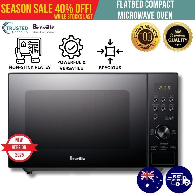 Breville Flatbed™ 30% More Space 8 Auto Cook Function Microwave Oven Multi Cook