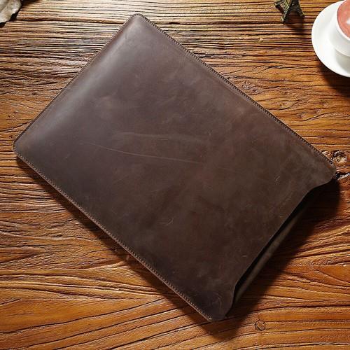 Genuine Leather Laptop Sleeve Case Bag 13" 14" For Macbook Air Pro 14 13 M5/m4